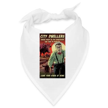 Anti-Drogen-Retro-Witzposter - Bandana - Weiß - Vorne