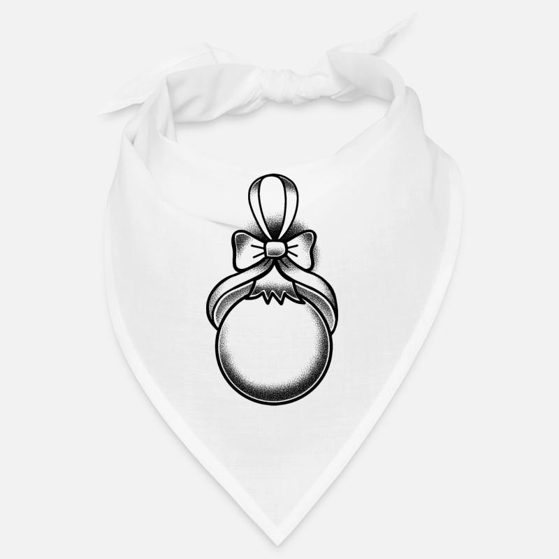 Dunkle Weihnachtskugel im Tattoo-Stil Bandana