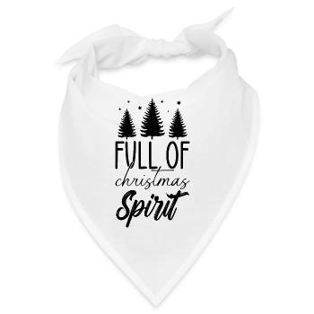 Full of christmas spirit - Bandana - Weiß - Vorne