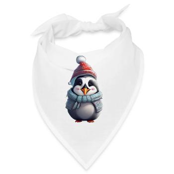 Festlicher Pinguin-Feiertag - Bandana - Weiß - Vorne