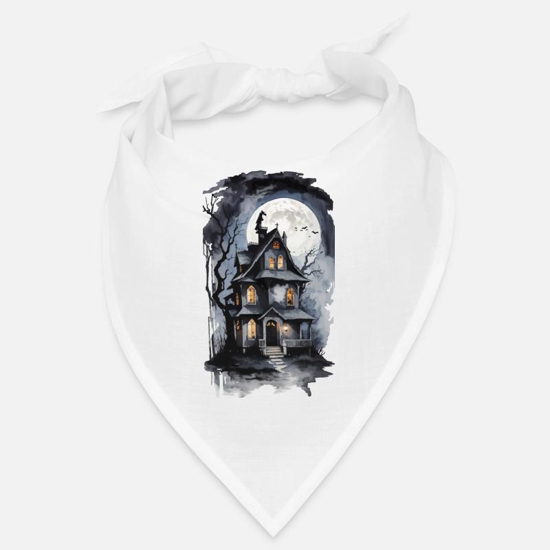 Maison de sorcière automne Halloween maison hantée Design Bandana