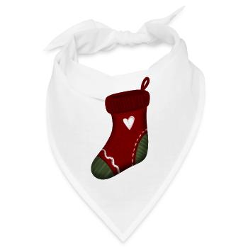 Weihnachten - Nikolaussocke weihnachtlich - Bandana - Weiß - Vorne