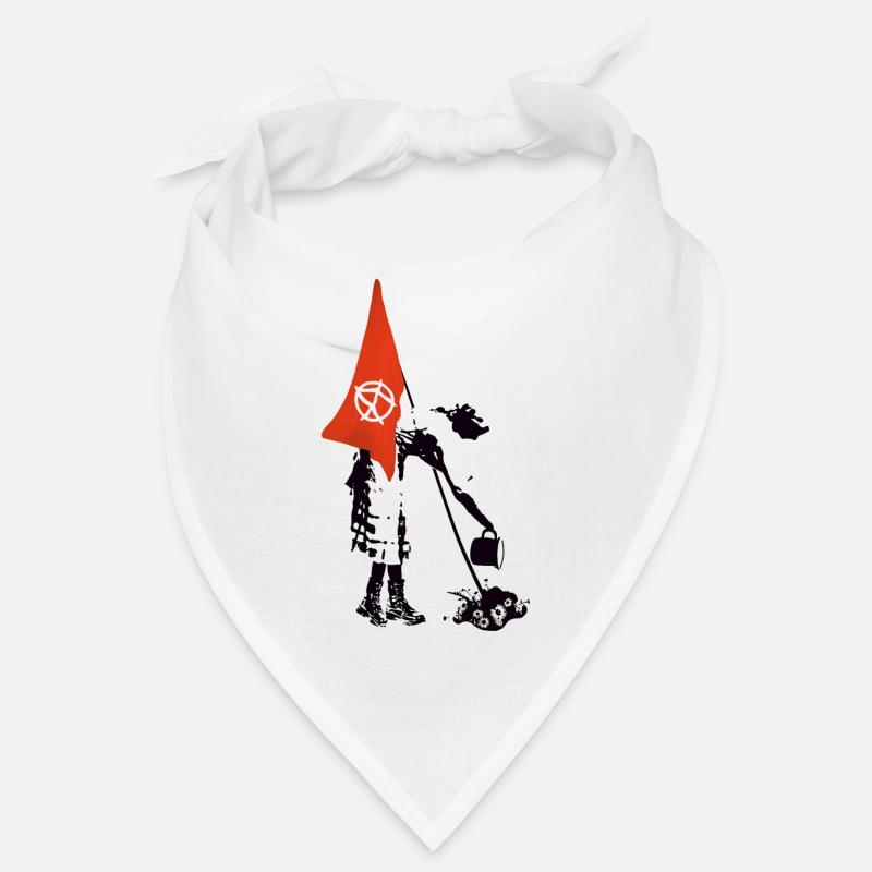 Drapeau Drapeau Anarchie - Rébellion Punk - Bandana - blanc