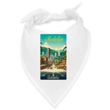 Medellin Kolumbien Retro Classic Design - Bandana - Weiß - Vorne