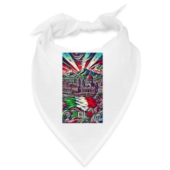 Sizilien Italien Kunst Design - Bandana - Weiß - Vorne