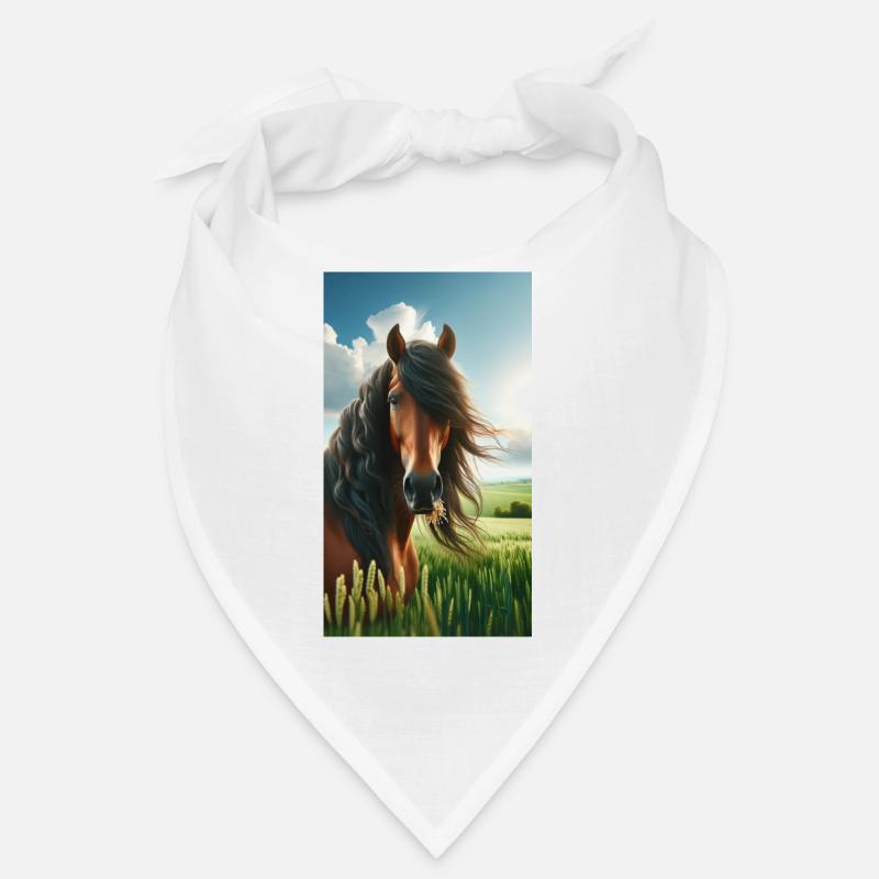 Cheval brun Bandana