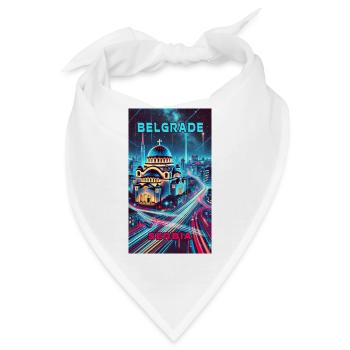 Belgrad Serbien Skyline Design - Bandana - Weiß - Vorne