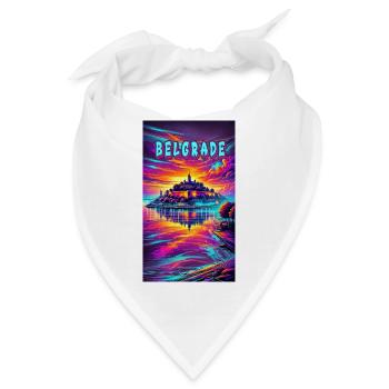 Belgrad Serbien Souvenir Design - Bandana - Weiß - Vorne