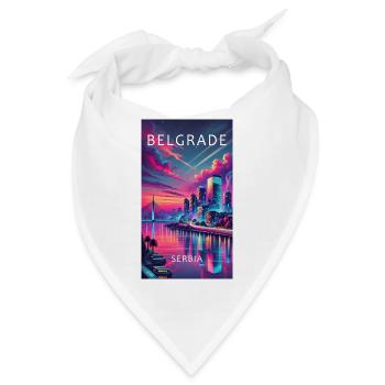 Belgrad Serbien Stadt Design - Bandana - Weiß - Vorne