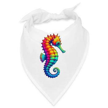 Seepferdchen - Bandana - Weiß - Vorne