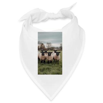Schafe auf der Wiese - Bandana - Weiß - Vorne