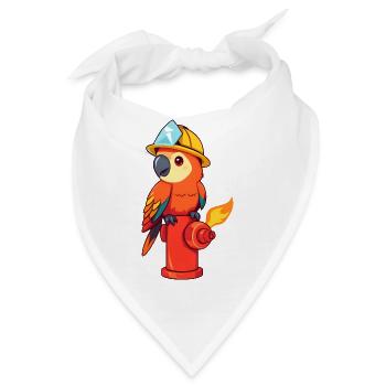 Fröhlicher Bauheld mit Edelsteinschatz - Bandana - Weiß - Vorne