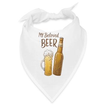 Mein geliebtes Bier - Bandana - Weiß - Vorne