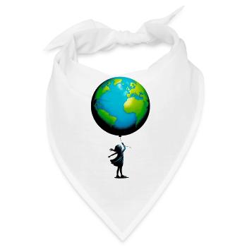 Planet Erde - Bandana - Weiß - Vorne