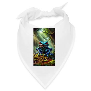Amazonas-Frosch - Bandana - Weiß - Vorne