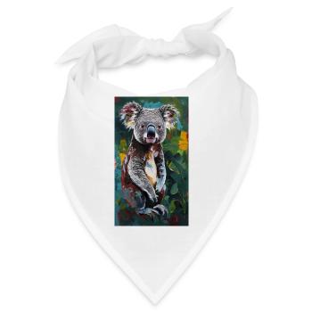 Koala Art Comic Kunst Wildlife - Bandana - Weiß - Vorne