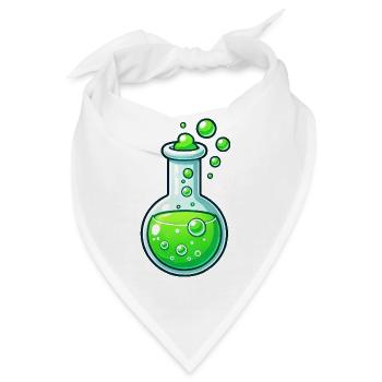 Chemie Comic lustiger Erlmeyerkolben Reaktion - Bandana - Weiß - Vorne