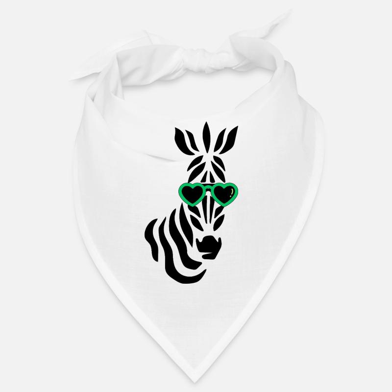 Cooles Zebra mit Sonnenbrille Bandana