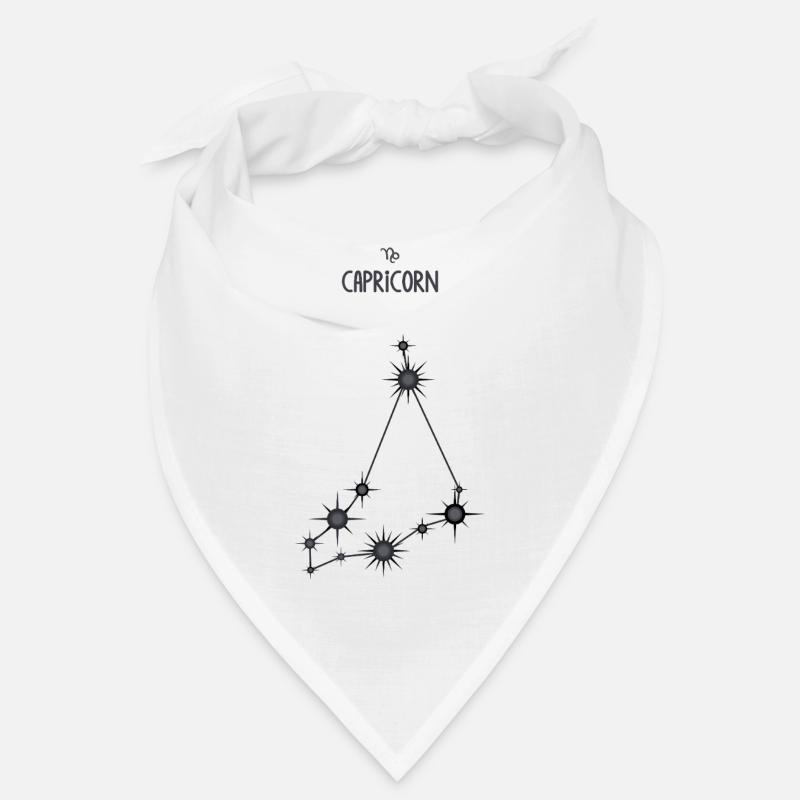 Steinbock Sternzeichen Sternbild Schwarz & Grau Bandana