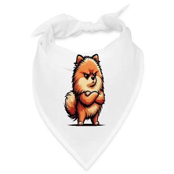 Zwergspitz Zwergspitze Zwerspitzhalter Spitz - Bandana - Weiß - Vorne