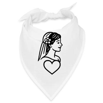 Die Braut - Bandana - Weiß - Vorne