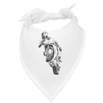 Motorrad - Bandana - Weiß - Vorne
