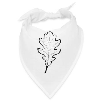 LiGu-Design - Eichenblatt Umriss  - Bandana - Weiß - Vorne