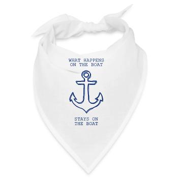 Witziges Anker-Design für Wasserfans - Bandana - Weiß - Vorne