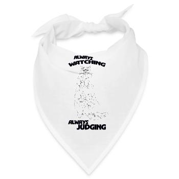 IMMER BEOBACHTEND, IMMER URTEILEND - Bandana - Weiß - Vorne