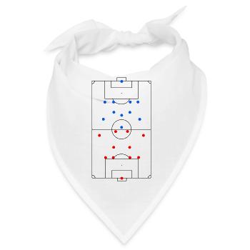 Unisex Design Fußballfeld Taktik - Bandana - Weiß - Vorne