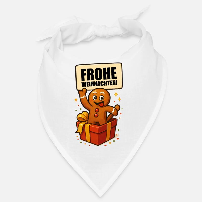 Gingerbread Man Merry Christmas Bandana
