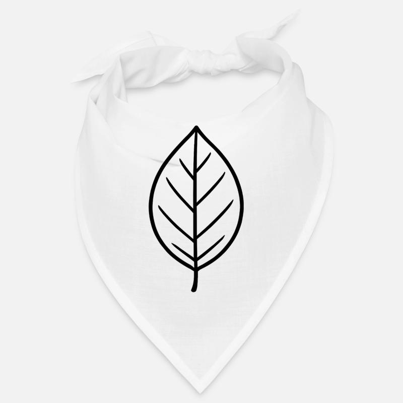 Conception à lignes de feuilles noires Bandana