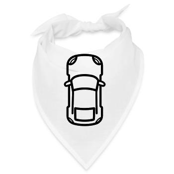 Auto - Bandana - Weiß - Vorne