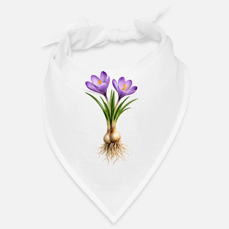 Crocuses with bulbs and roots Bandana