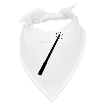 Zauberstab - Bandana - Weiß - Vorne