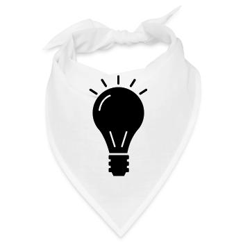 Glühbirne - Bandana - Weiß - Vorne