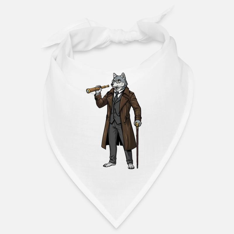 Wolf Steampunk Captain Spyglass Aristocrat Bandana