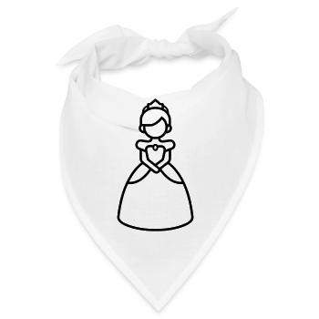 Prinzessin - Bandana - Weiß - Vorne