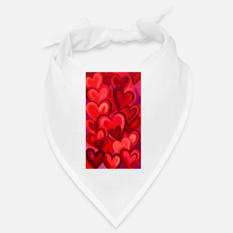 Herzen Muster Herz Rote Herzchen Bandana
