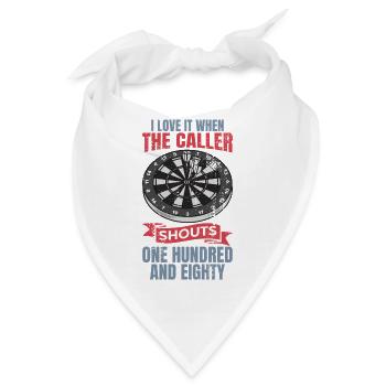 Lustiger Dart Witz - Bandana - Weiß - Vorne