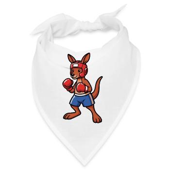 Boxing Kangaroo Australien - Bandana - Weiß - Vorne