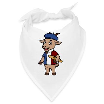 France Goat - Bandana - Weiß - Vorne