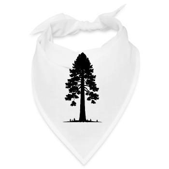 Riesige Sekvoia-Baum - Bandana - Weiß - Vorne