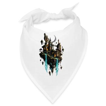 Mondlichtkönigreich mit Wasserfällen - Bandana - Weiß - Vorne