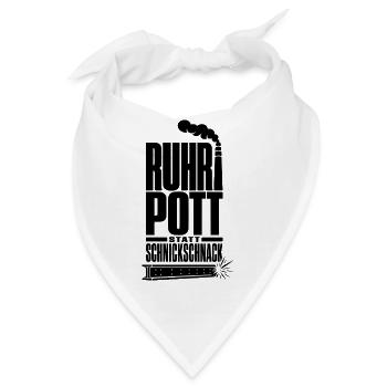 Ruhrpott statt Schnickschnack - Bandana - Weiß - Vorne