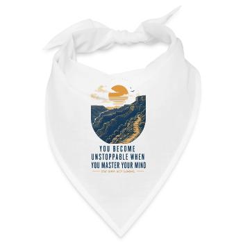 Motivational Quote – Motivation & Mindset - Bandana - Weiß - Vorne
