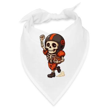 Lustiges Skelett spielt Football-Halloween-Spieler - Bandana - Weiß - Vorne