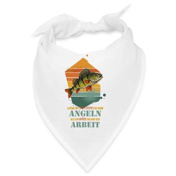 Lieber Angeln Als Arbeiten - Bandana - Weiß - Vorne