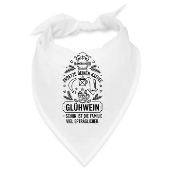 Glühwein Kaffee Ersatz Weihnachten - Bandana - Weiß - Vorne