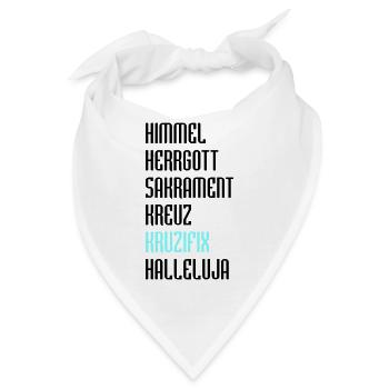 Bayrisch Fluchen - Bandana - Weiß - Vorne